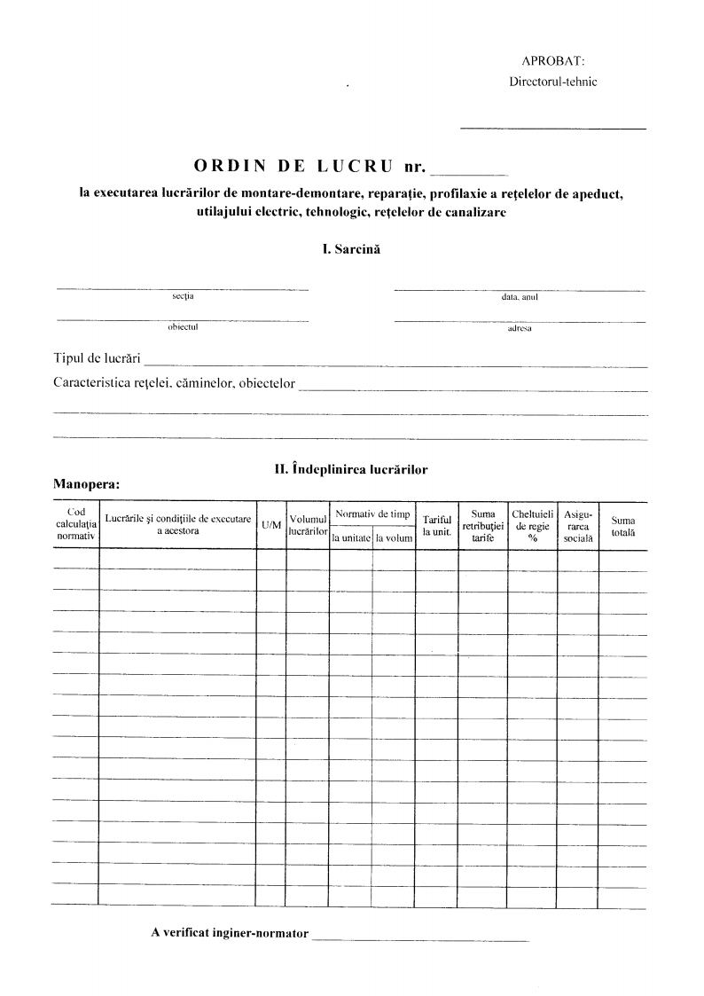 Ordin de Lucru